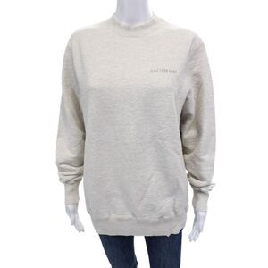 Aime Leon Dore Womens Long Sleeves Sweatshirt White Cotton Size Small